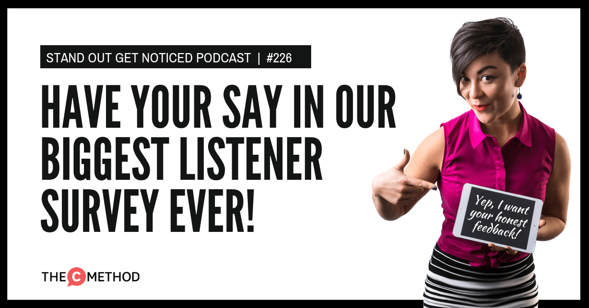 Christina Canters, The C Method, Podcast, Communication, Confidence, Public Speaking, Personal Development, Survey